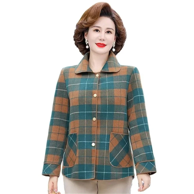 Spring Autumn Short Casual Plaid Jacket Women 2023 New Loose Lapels Coat Fashion Pocket Outerwear Single-Breasted Tops Female
Spring Autumn Short Casual Plaid Jacket Women 2023 New Loose Lapels Coat Fashion Pocket Outerwear Single-Breasted Tops Female
