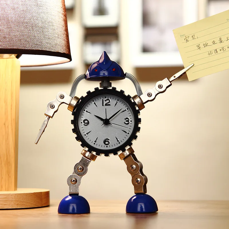 Metal robot student uses cartoon children's silent alarm clock creative cute little alarm clock bedside clock
Metal robot student uses cartoon children's silent alarm clock creative cute little alarm clock bedside clock