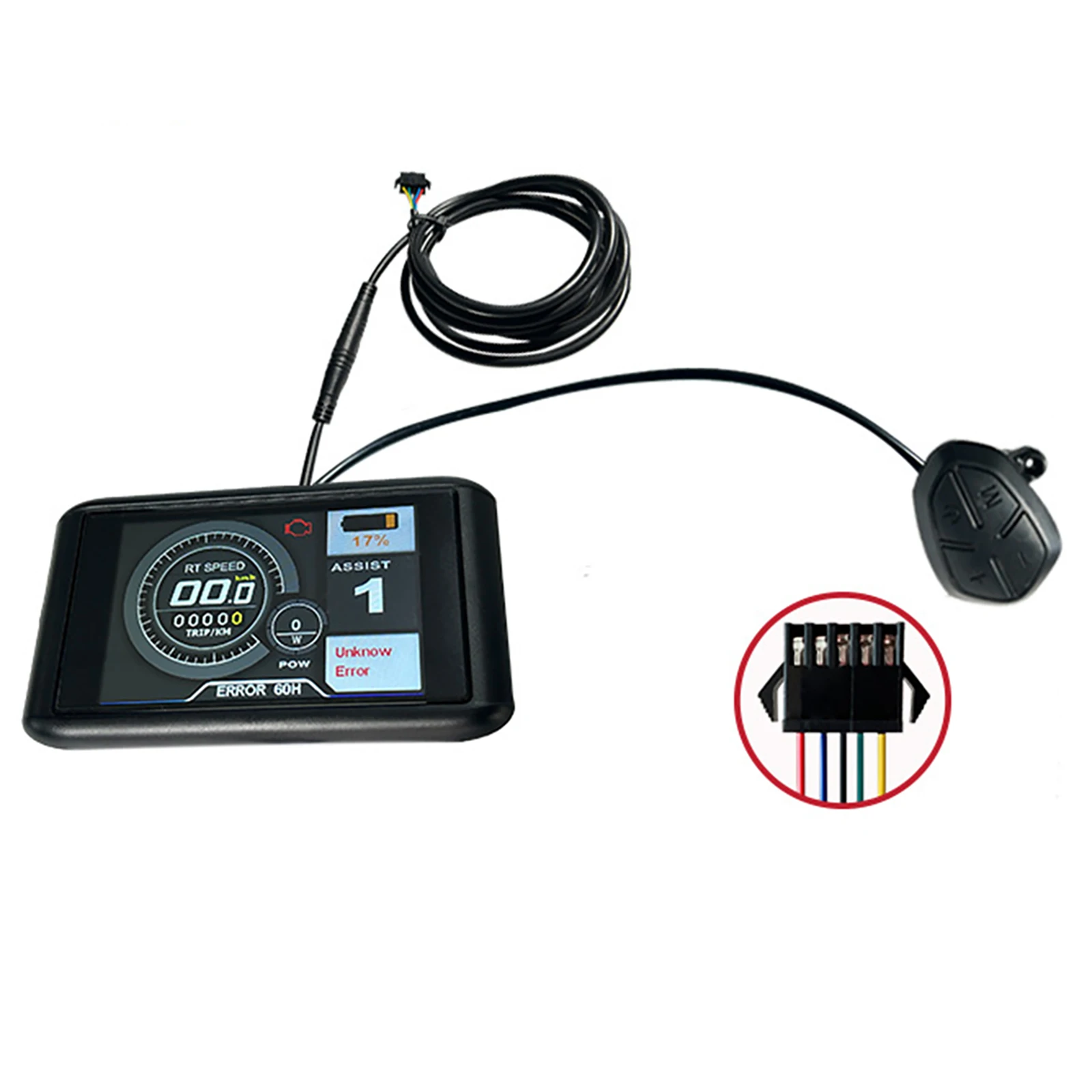 Electric Bike TFT-UKC1 Color Display 36V48V60V72V Speed Mileage Display Compatible With 52V Ebike Display E-bike Refit Accessory
Electric Bike TFT-UKC1 Color Display 36V48V60V72V Speed Mileage Display Compatible With 52V Ebike Display E-bike Refit Accessory