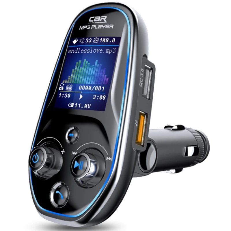 BT29A Color Screen QC 3.0 Fast Charge EQ FM Transmitter Bluetooth Car MP3 TF/U Disk Player Wireless Handsfree Car Kit
BT29A Color Screen QC 3.0 Fast Charge EQ FM Transmitter Bluetooth Car MP3 TF/U Disk Player Wireless Handsfree Car Kit