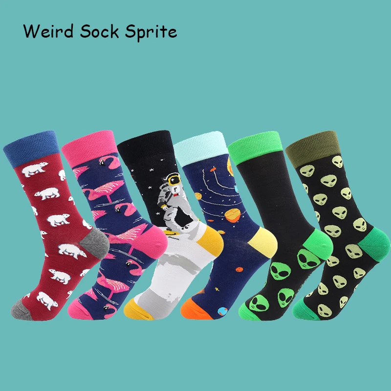 Men's socks European and American street cartoon flamingo astronaut series men's sports skateboard socks wholesale
Men's socks European and American street cartoon flamingo astronaut series men's sports skateboard socks wholesale