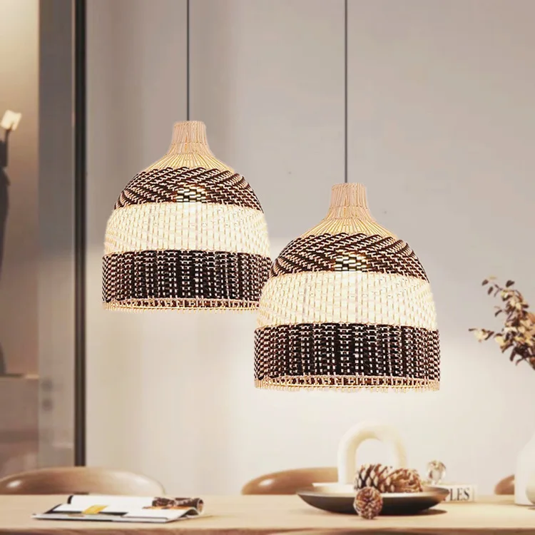 Hand Knitted Bamboo Pendant Lights Asia Style Weaving Hanging Lamp Restaurant Hotel pendant lamp for living room kitchen Decor 
Hand Knitted Bamboo Pendant Lights Asia Style Weaving Hanging Lamp Restaurant Hotel pendant lamp for living room kitchen Decor