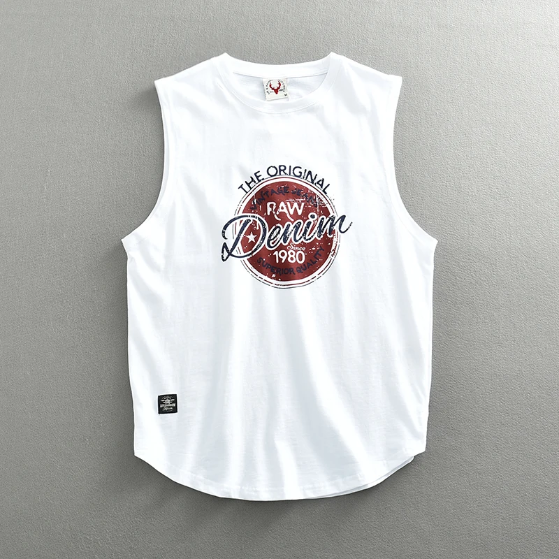 Summer training vest Tide men's loose sleeveless T-shirt pure cotton comfortable breathable sports vest
Summer training vest Tide men's loose sleeveless T-shirt pure cotton comfortable breathable sports vest