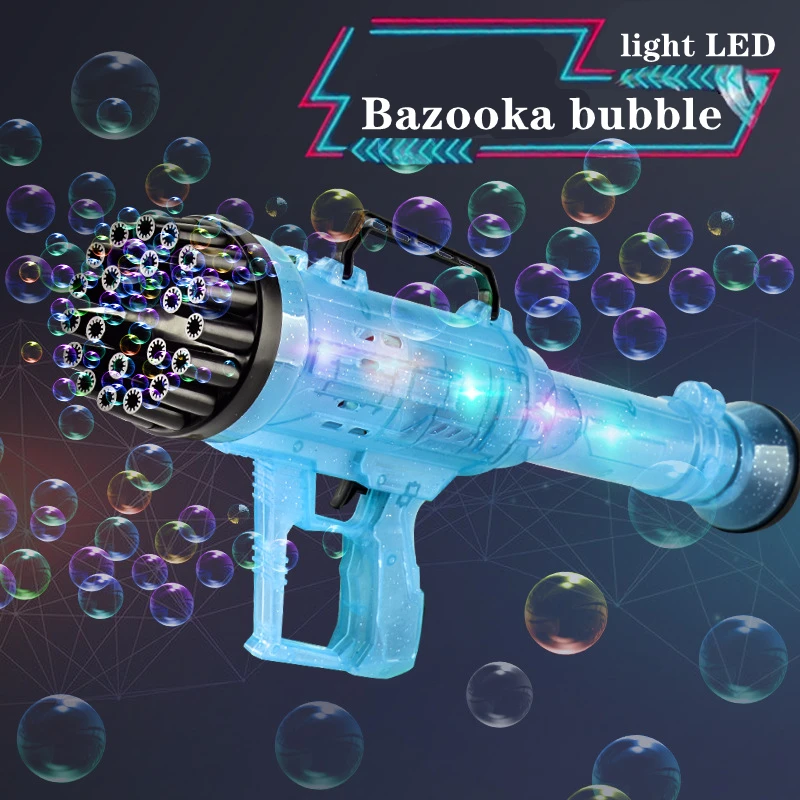 Bazooka Bubble Gun Toy Outdoor Bazoo Glowing Bubble Machine Automatic Blower Pomperos Soap Bubble Party Atmosphere Gift for Kids
Bazooka Bubble Gun Toy Outdoor Bazoo Glowing Bubble Machine Automatic Blower Pomperos Soap Bubble Party Atmosphere Gift for Kids