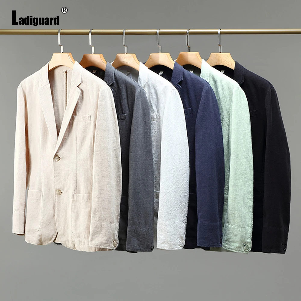 Ladiguard Men Casual Blazers Khaki White Linen Tops Outerwear Mens clothing 2023 Kpop Fashion Leisure Blazer Solid Basic Jackets
Ladiguard Men Casual Blazers Khaki White Linen Tops Outerwear Mens clothing 2023 Kpop Fashion Leisure Blazer Solid Basic Jackets