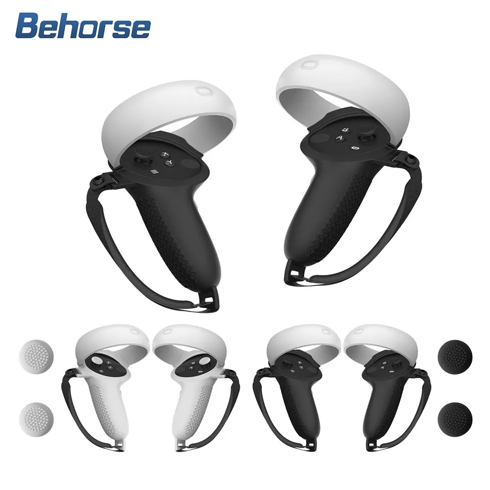 Защитный чехол виртуальной реальности для сенсорного контроллера виртуальной реальности, силиконовый чехол с ремешком, половинная упаковка ручек для Oculus Quest 2, аксессуары 
Защитный чехол виртуальной реальности для сенсорного контроллера виртуальной реальности, силиконовый чехол с ремешком, половинная упаковка ручек для Oculus Quest 2, аксессуары