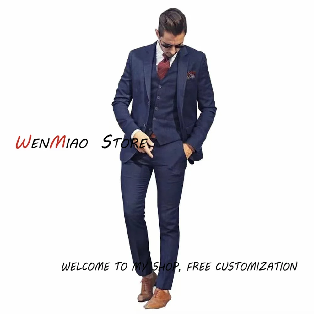 Men's Blazer Pants Vest 3 Piece Formal Business Jacket Slim Fit Outfit Male Wedding Groom Tuxedo conjuntos de chaqueta
Men's Blazer Pants Vest 3 Piece Formal Business Jacket Slim Fit Outfit Male Wedding Groom Tuxedo conjuntos de chaqueta