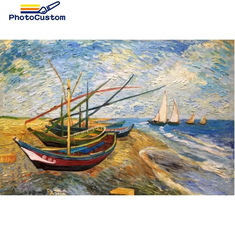 PhotoCustom Paint By Number Boat Hand Painted Painting Art Drawing On Canvas Gift DIY Pictures By Numbers Scenery Kits Home Deco 
PhotoCustom Paint By Number Boat Hand Painted Painting Art Drawing On Canvas Gift DIY Pictures By Numbers Scenery Kits Home Deco