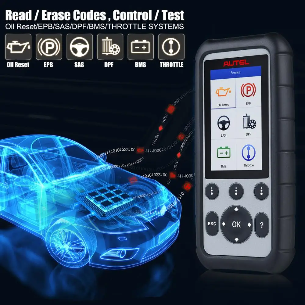 Autel MaxiDiag MD806 диагностический автомобильный диагностический инструмент OBD2 сканер EPB/сброс масла/BMS DPF считыватель кодов лучше, чем MD802
Autel MaxiDiag MD806 диагностический автомобильный диагностический инструмент OBD2 сканер EPB/сброс масла/BMS DPF считыватель кодов лучше, чем MD802