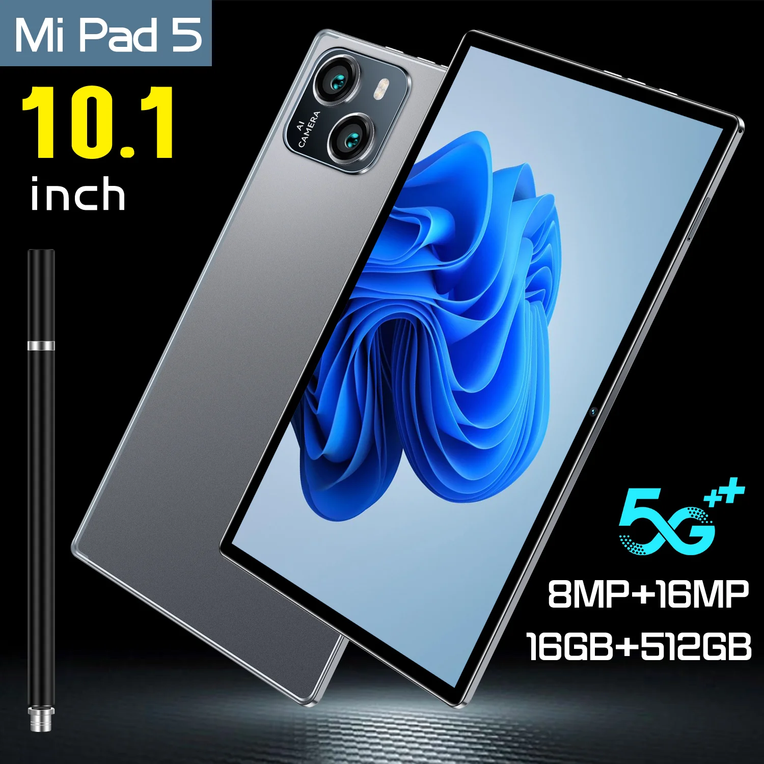 2023 New Mi Pad 5 Tablet PC Android Pad Tablets 5G 10.1 Inch 16G + 512GB Tab Dual Card Wifi Bluetooth Tablet Kids for Study Work
2023 New Mi Pad 5 Tablet PC Android Pad Tablets 5G 10.1 Inch 16G + 512GB Tab Dual Card Wifi Bluetooth Tablet Kids for Study Work