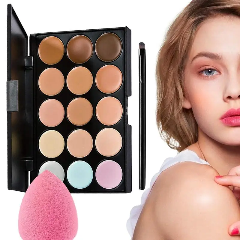 Corrector Palette 15 Colors Hydrating Cream Concealer Palette 15 Color Ultra Contours Kit-face Contouring And 1 Makeup Brushes
Corrector Palette 15 Colors Hydrating Cream Concealer Palette 15 Color Ultra Contours Kit-face Contouring And 1 Makeup Brushes