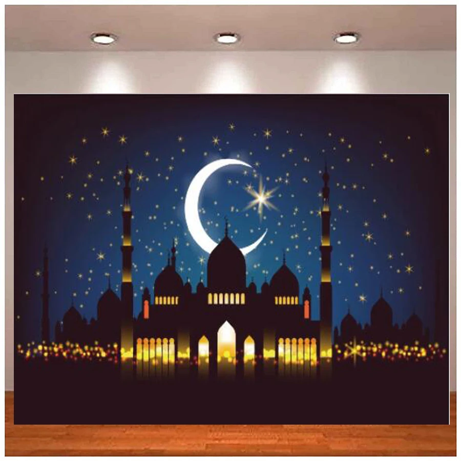 Photography Backdrop Dark Muslim Church Building Islam Moon Star Ramadan Kareem Eid Mubarak Background Banner For Photo Studio
Photography Backdrop Dark Muslim Church Building Islam Moon Star Ramadan Kareem Eid Mubarak Background Banner For Photo Studio