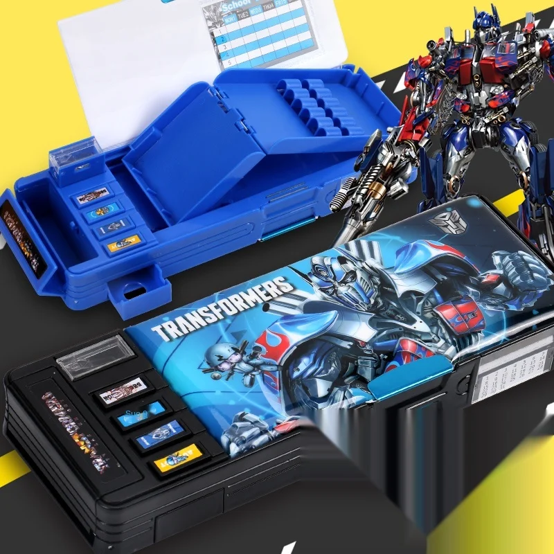 Multifunctional pencil case Transformers pencil case Large capacity plastic double-layer pencil case school supplies
Multifunctional pencil case Transformers pencil case Large capacity plastic double-layer pencil case school supplies