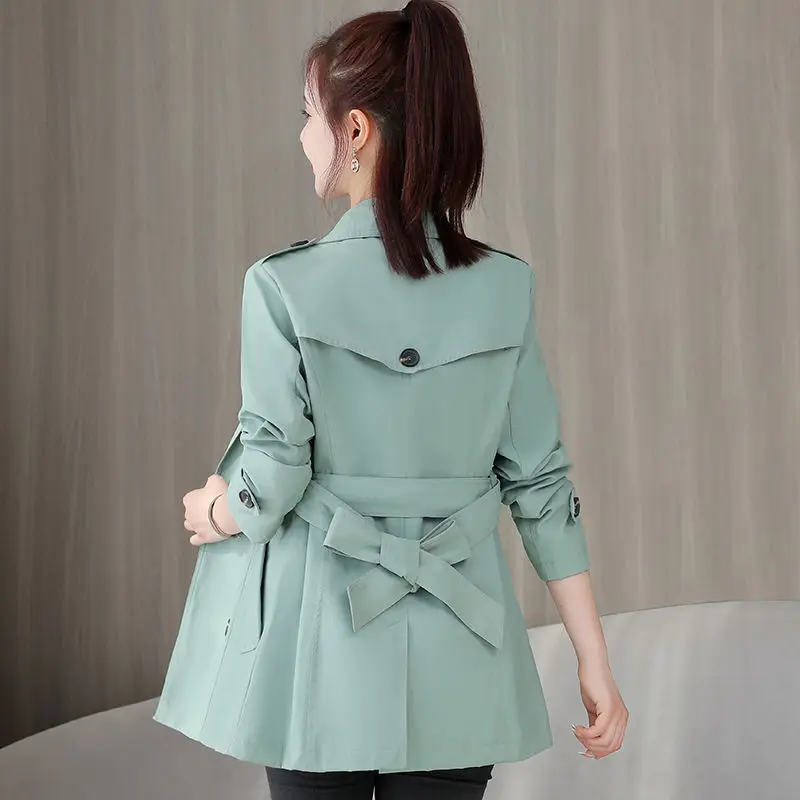 Spring Autumn Fashion Women's Trench Coat Slim Fit Long Sleeve Top Double-breasted Buttons Coat Korean Cheap Wholesale New
Spring Autumn Fashion Women's Trench Coat Slim Fit Long Sleeve Top Double-breasted Buttons Coat Korean Cheap Wholesale New