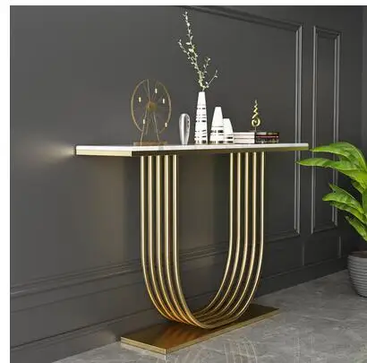 

Light luxury Nordic marble porch table Modern minimalist ultra-narrow case hall entrance cabinet entrance wall end view table