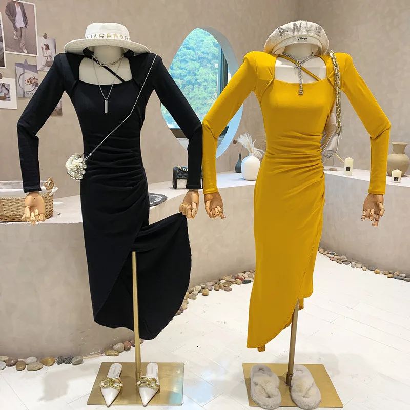 Женское асимметричное длинное платье, привлекательное облегающее платье с длинным рукавом и квадратным вырезом, одежда для весны 2023
Женское асимметричное длинное платье, привлекательное облегающее платье с длинным рукавом и квадратным вырезом, одежда для весны 2023