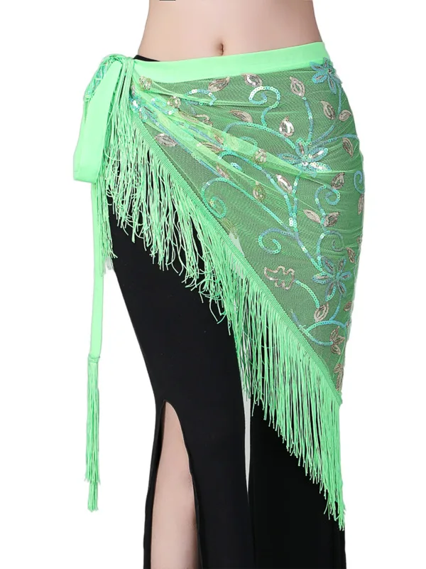 Belly Dance Latin Dance Tassel Hip Scarf Sequin Waist Chain Performance Sequin Triangular Scarf Practice Tassel Lace Waist Scarf
Belly Dance Latin Dance Tassel Hip Scarf Sequin Waist Chain Performance Sequin Triangular Scarf Practice Tassel Lace Waist Scarf
