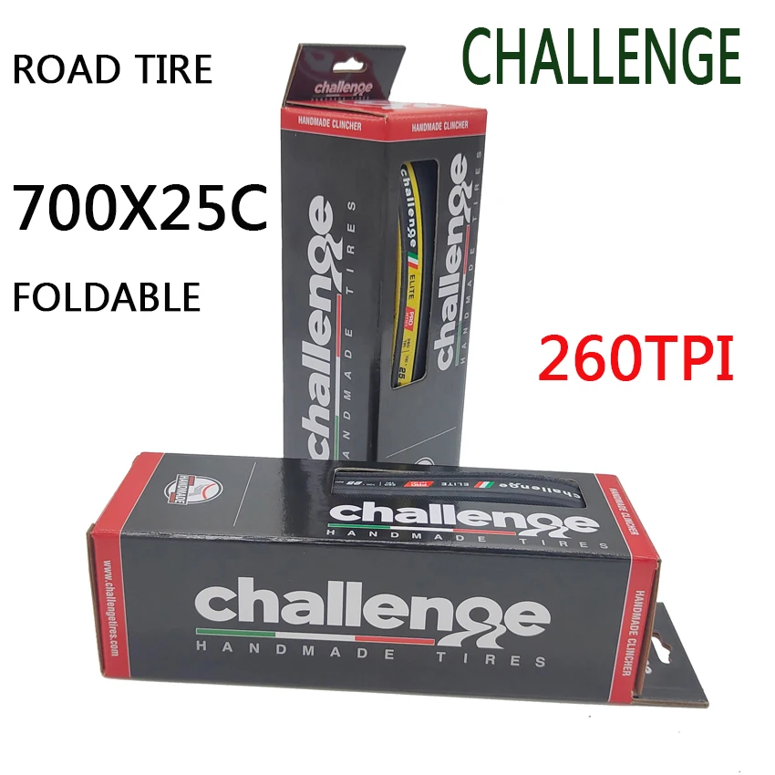 CHALLENGE Bicycle Road Tire 700X25C 260 TPI MADE IN ITALY HAVE Yellow Edge And All-black Foldable Tire
CHALLENGE Bicycle Road Tire 700X25C 260 TPI MADE IN ITALY HAVE Yellow Edge And All-black Foldable Tire