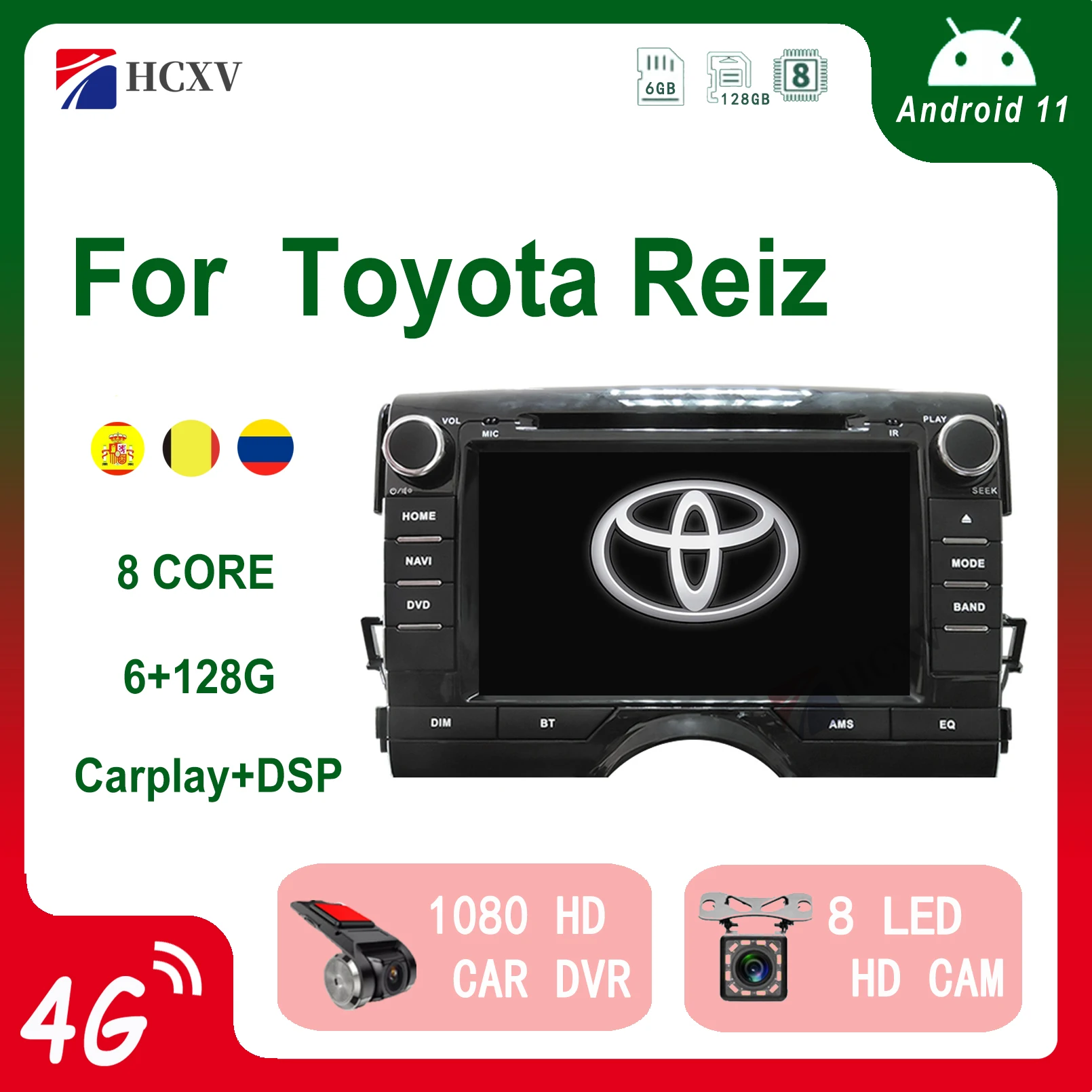 HCXV Android Car Radio Stereo For Toyota Reiz 2 Din Stereo Car Navigation Multimedia System Dvd Player Audio Gps Autoradio 4G
HCXV Android Car Radio Stereo For Toyota Reiz 2 Din Stereo Car Navigation Multimedia System Dvd Player Audio Gps Autoradio 4G