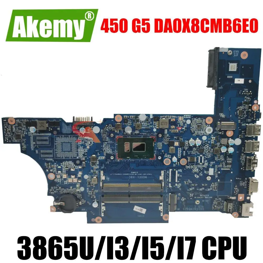For HP ProBook 450 G5 Laptop Motherboard Mainboard With 3865U I3 I5 I7 7th Gen 8th Gen CPU UMA DA0X8CMB6E0 Motherboard DDR4
For HP ProBook 450 G5 Laptop Motherboard Mainboard With 3865U I3 I5 I7 7th Gen 8th Gen CPU UMA DA0X8CMB6E0 Motherboard DDR4