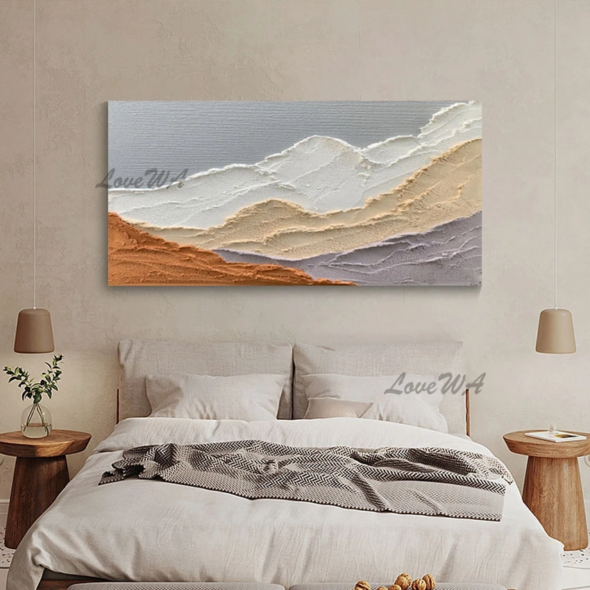 

Palette Knife Abstract Mountain Picture Thick Acrylic 3D Canvas Oil Painting Unframed Decorative Wall Art Work Hand Painted Item