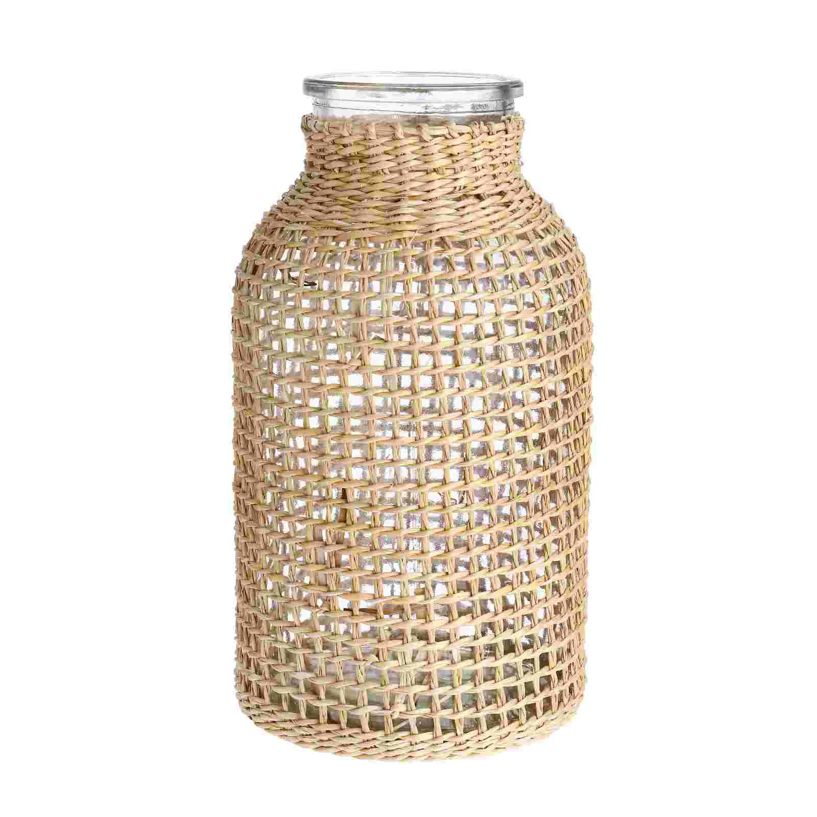 1pc Rattan Woven Vase Centerpieces Glass Vase Farmhouse Decorative Flower Vase Rustic Table Centerpiece Pot
1pc Rattan Woven Vase Centerpieces Glass Vase Farmhouse Decorative Flower Vase Rustic Table Centerpiece Pot