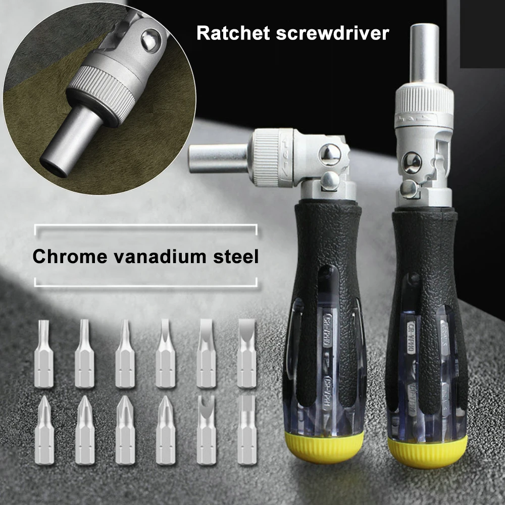 Precision Ratchet Screwdriver Set Hand Tool 13Pcs Compact Combination Hidden Screwdriver Bits Universal Dismountable Repair Tool
Precision Ratchet Screwdriver Set Hand Tool 13Pcs Compact Combination Hidden Screwdriver Bits Universal Dismountable Repair Tool