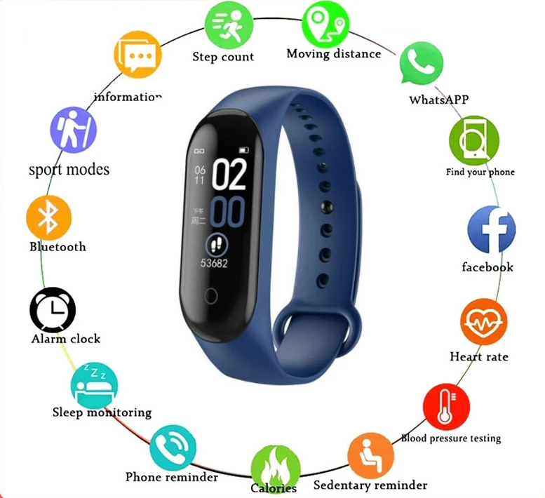 New Smartwatch M4 Smart Watch Bluetooth Bracelet Heart Rate Blood Pressure Test Fitness Tracker Sport Watch Dropship
New Smartwatch M4 Smart Watch Bluetooth Bracelet Heart Rate Blood Pressure Test Fitness Tracker Sport Watch Dropship