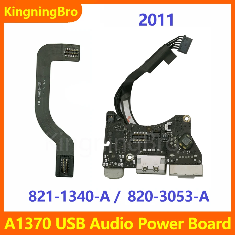 

Original I/O USB Audio Board Cable 821-1340-A For Macbook Air 11" A1370 Power DC Jack 820-3053-A 2011 MC968 MC969 EMC 2471