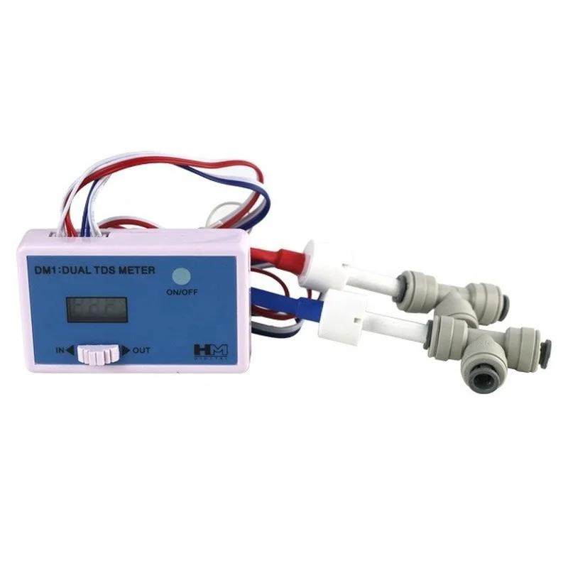 Digital Dual Inline TDS Monitor DM-1 with 2 Probes 0 ~ 9990ppm Approx. 1000 Hours of Continuous Use for RO Water Filter 0~50℃
Digital Dual Inline TDS Monitor DM-1 with 2 Probes 0 ~ 9990ppm Approx. 1000 Hours of Continuous Use for RO Water Filter 0~50℃