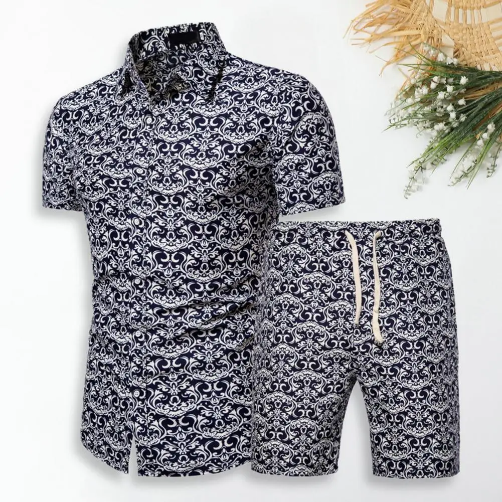 Trendy Summer Shirt Shorts Set Short Sleeve Two Piece Set Buttons Lapel Outfit Set Thin Top Shorts Set Male Clothes
Trendy Summer Shirt Shorts Set Short Sleeve Two Piece Set Buttons Lapel Outfit Set Thin Top Shorts Set Male Clothes