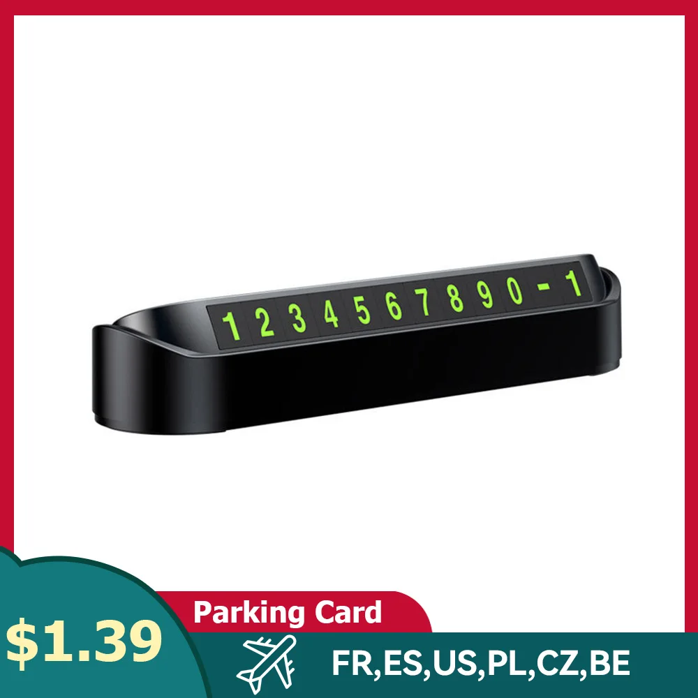 Car Phone Number Card Temporary Parking Card Plate Night Luminous Telephone Number Car Park Stop Plate Car Styling Accessories
Car Phone Number Card Temporary Parking Card Plate Night Luminous Telephone Number Car Park Stop Plate Car Styling Accessories