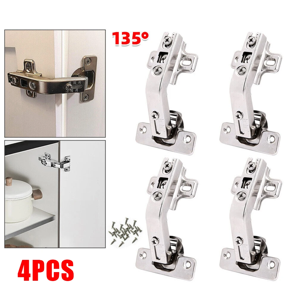 4Pcs Cabinet Door Hinge Cold Rolled Steel 135° Hinge Cabinet Hinges Spare Tools For Wardrobe TV Cabinet Bookcase Wine
4Pcs Cabinet Door Hinge Cold Rolled Steel 135° Hinge Cabinet Hinges Spare Tools For Wardrobe TV Cabinet Bookcase Wine