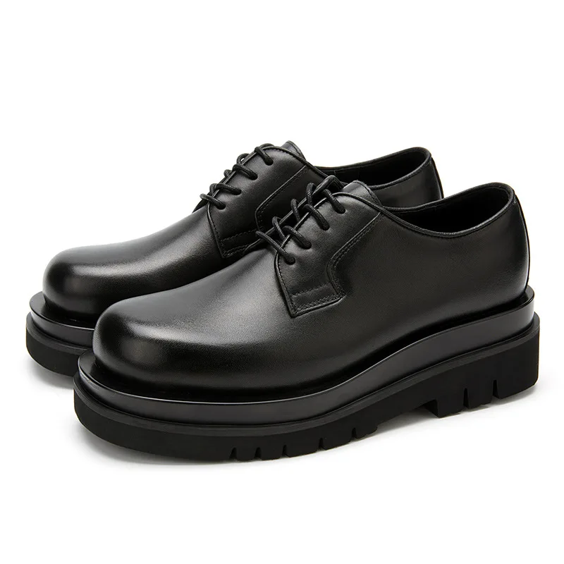 Men Genuine Leather Thick Sole Platform Shoes Japan Korean Streetwear Fashion Casual Male Cowhide Leather Shoes 37-44 Size
Men Genuine Leather Thick Sole Platform Shoes Japan Korean Streetwear Fashion Casual Male Cowhide Leather Shoes 37-44 Size