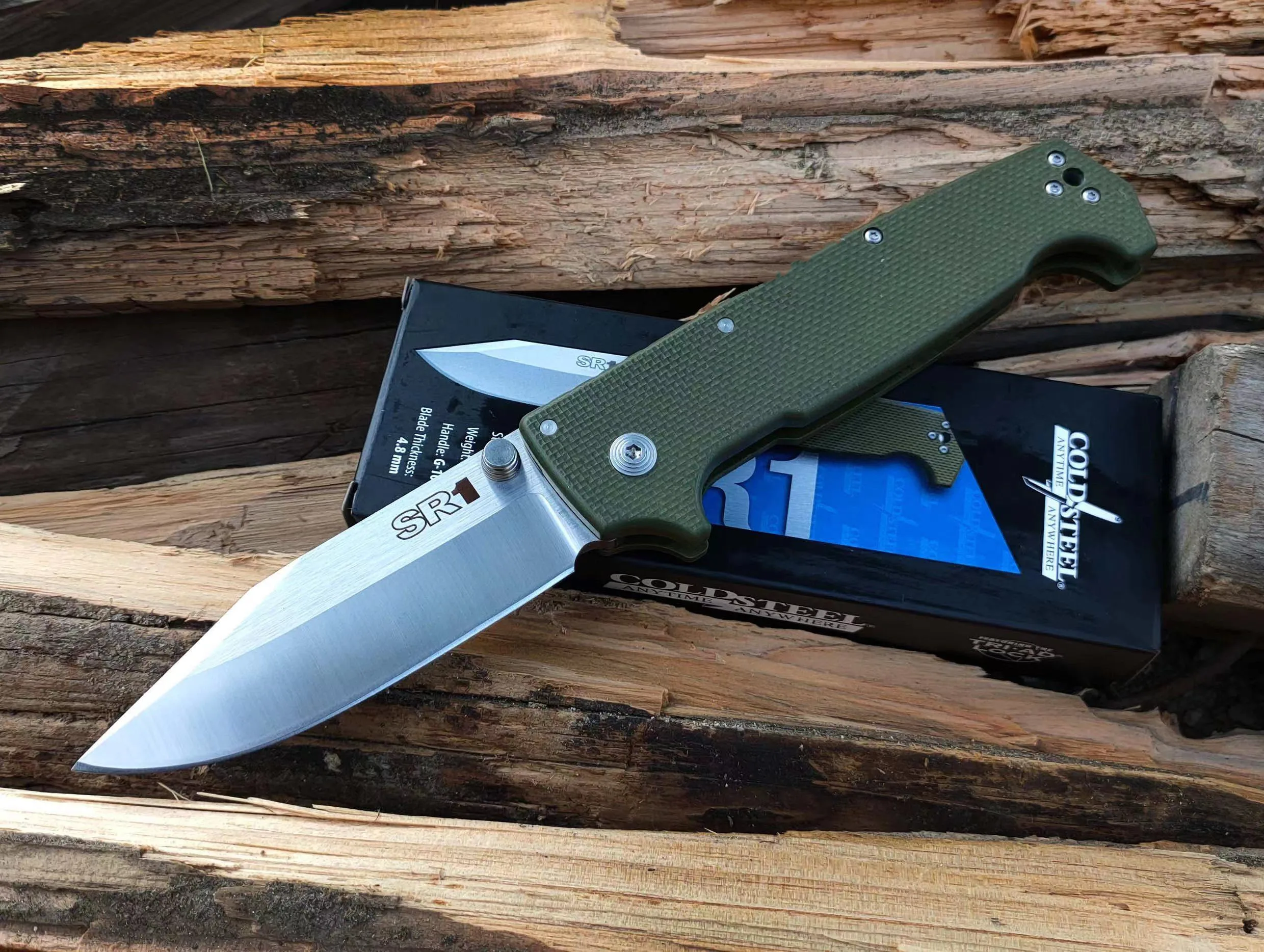 Cold Steel 62L SR1 Folding Knife 4" S35VN Clip Point Blade, OD Green G10 Handles with Back Clip Outdoor Camping Pocket Multitool
Cold Steel 62L SR1 Folding Knife 4" S35VN Clip Point Blade, OD Green G10 Handles with Back Clip Outdoor Camping Pocket Multitool