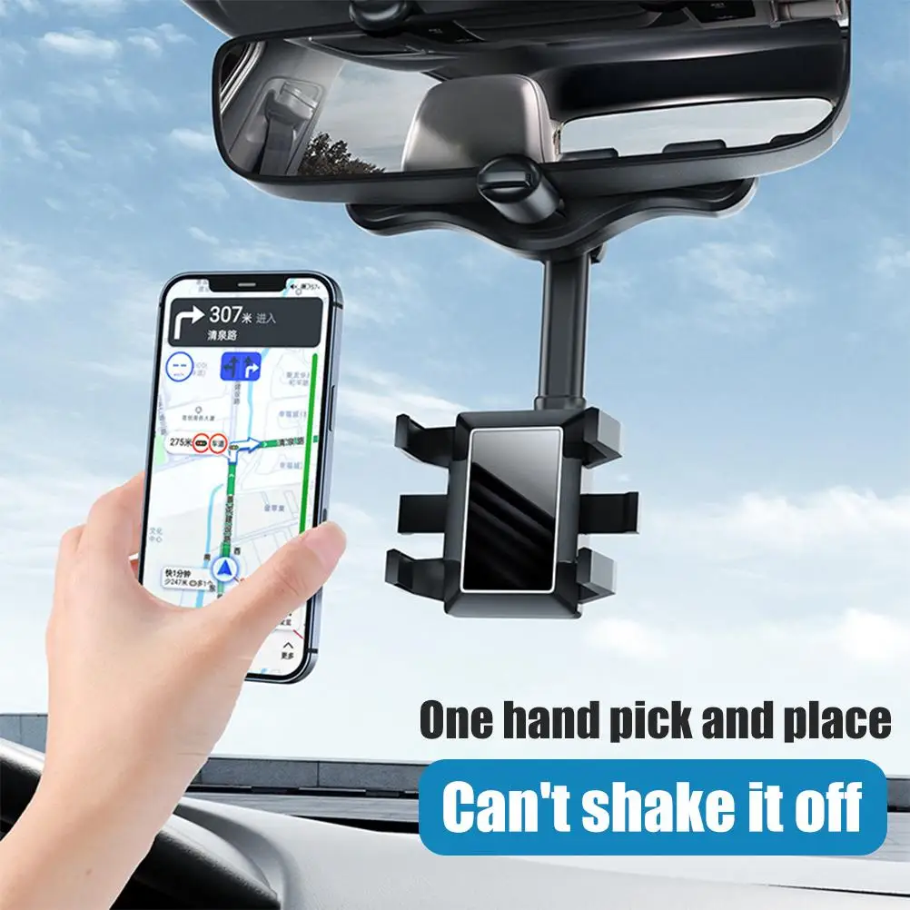 Car Phone Holder Rear View Mirror Phone Holder Mount 360° Rotatable Retractable Cell Phone Stand Fits Most Cars
Car Phone Holder Rear View Mirror Phone Holder Mount 360° Rotatable Retractable Cell Phone Stand Fits Most Cars