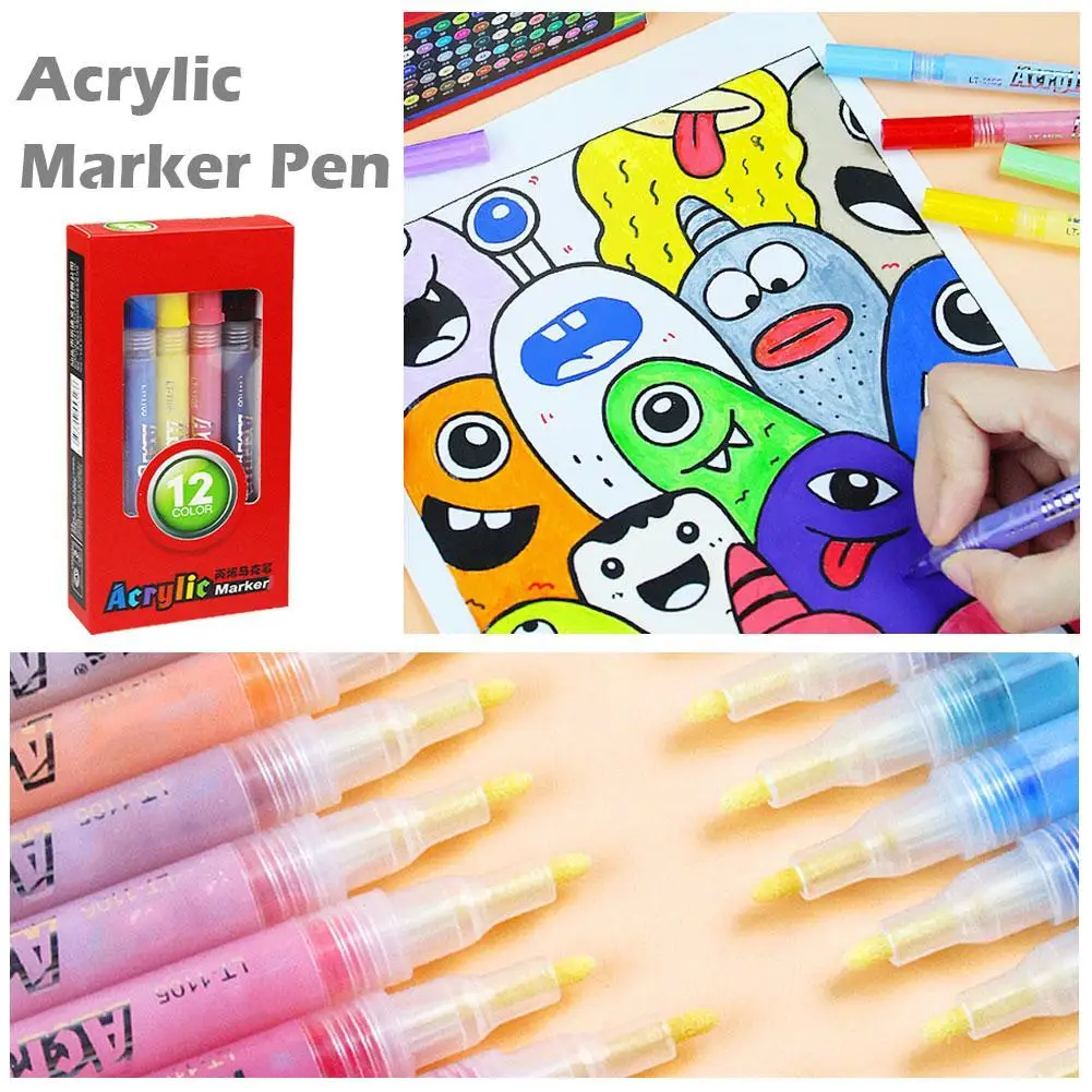 Набор акриловых маркеров для рисования на водной основе, 12 цветов
Набор акриловых маркеров для рисования на водной основе, 12 цветов