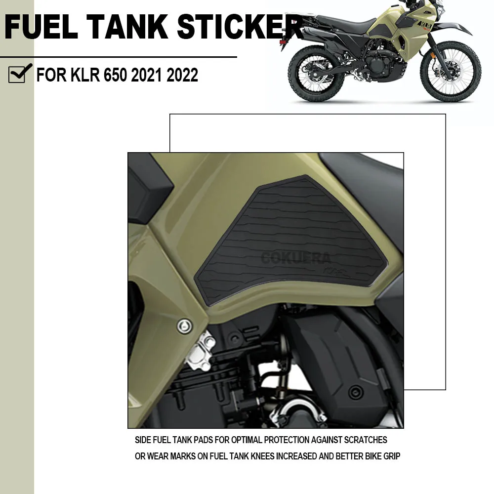

Аксессуары для мотоциклов Kawasaki KLR 650 KLR650 2021 2022 резиновая накладка на бак противоскользящая устойчивая к царапинам Защитная Наклейка