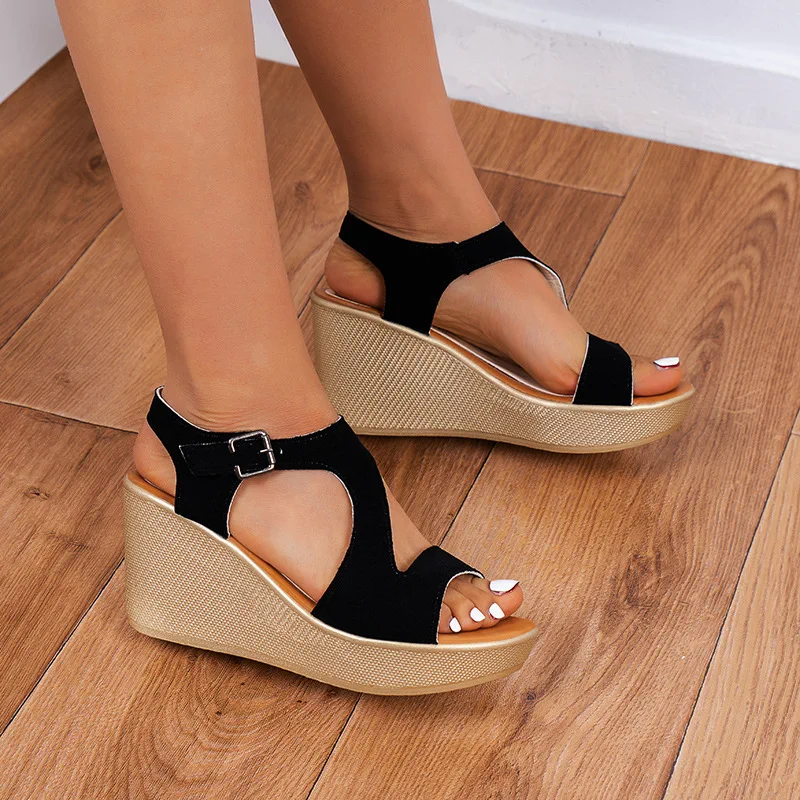 New Fashionable Women's Large Size Wedge Sandals 2023 Summer New Roman Sandals Korean Style Muffin High Heels Women Sandals
New Fashionable Women's Large Size Wedge Sandals 2023 Summer New Roman Sandals Korean Style Muffin High Heels Women Sandals