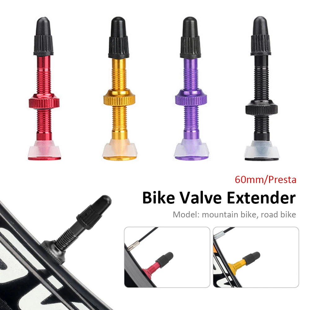 1Pair Bicycle Presta Valve Extender 60mm Aluminum Alloy Tubeless Tire Valve Extension Kit for Mountain Road Bike Accessories
1Pair Bicycle Presta Valve Extender 60mm Aluminum Alloy Tubeless Tire Valve Extension Kit for Mountain Road Bike Accessories