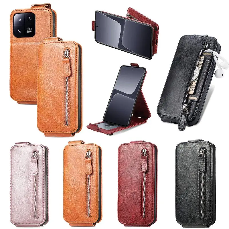 Zipper Solid Color Leather Multi Card Wallet Phone Case For Xiaomi 13 Pro Shockproof Magnetic Holder Vertical Flip Cover 
Zipper Solid Color Leather Multi Card Wallet Phone Case For Xiaomi 13 Pro Shockproof Magnetic Holder Vertical Flip Cover