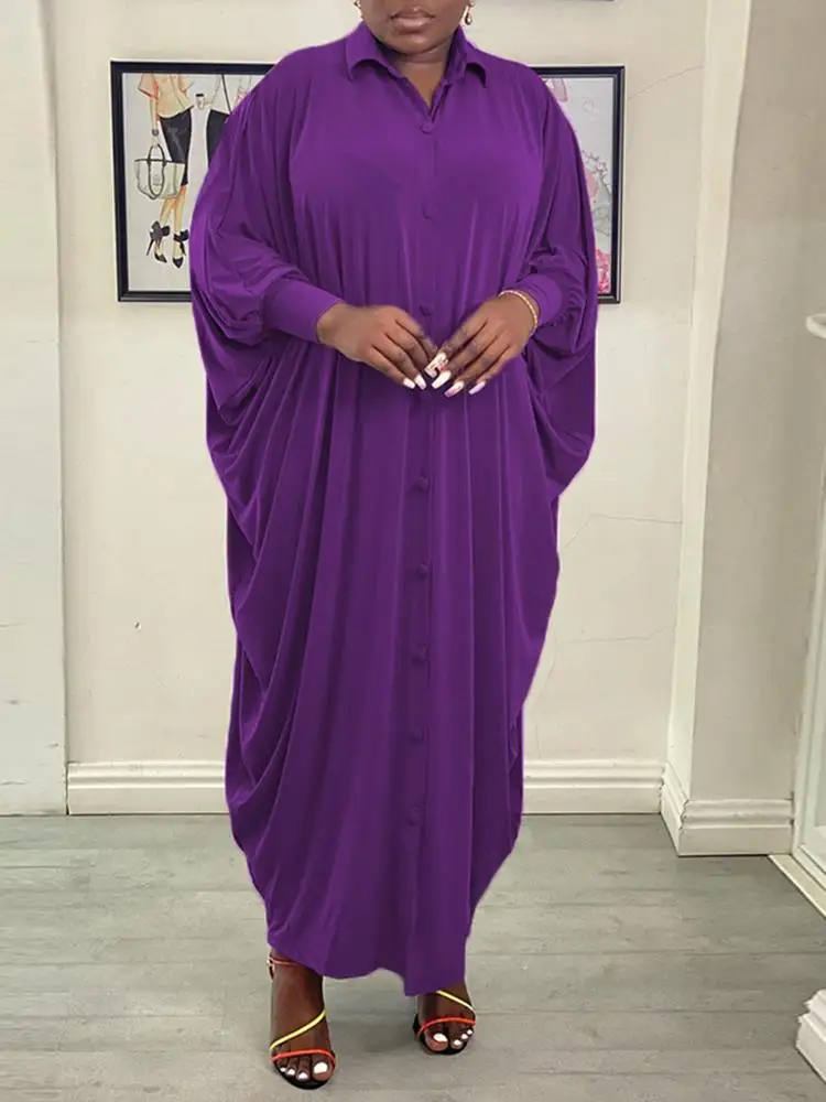 Y2k Maxi Dress VONDA 2022 Summer Women Vintage Lapel Long Sleeve Party Dress Holiday Casual Solid Color Long Shirt Sundress
Y2k Maxi Dress VONDA 2022 Summer Women Vintage Lapel Long Sleeve Party Dress Holiday Casual Solid Color Long Shirt Sundress
