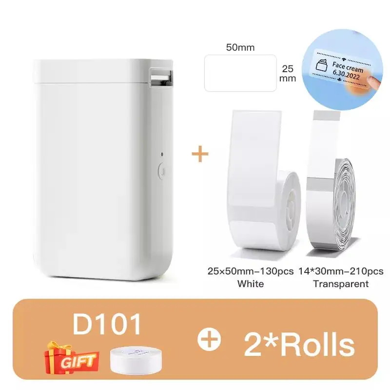 NiiMbot D101 D110 Label Printer Portable Wireless Connection Label Maker Tape for Phone Tablet Easy to Use Office Home
NiiMbot D101 D110 Label Printer Portable Wireless Connection Label Maker Tape for Phone Tablet Easy to Use Office Home