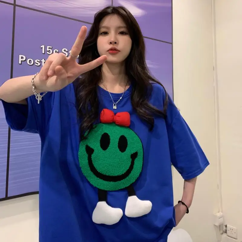Casual Short-sleeved T-shirt Women's Spring 2022 New Design Chic Printing Loose Mid-length Top Trendy Woman Tshirts Tops Tee
Casual Short-sleeved T-shirt Women's Spring 2022 New Design Chic Printing Loose Mid-length Top Trendy Woman Tshirts Tops Tee