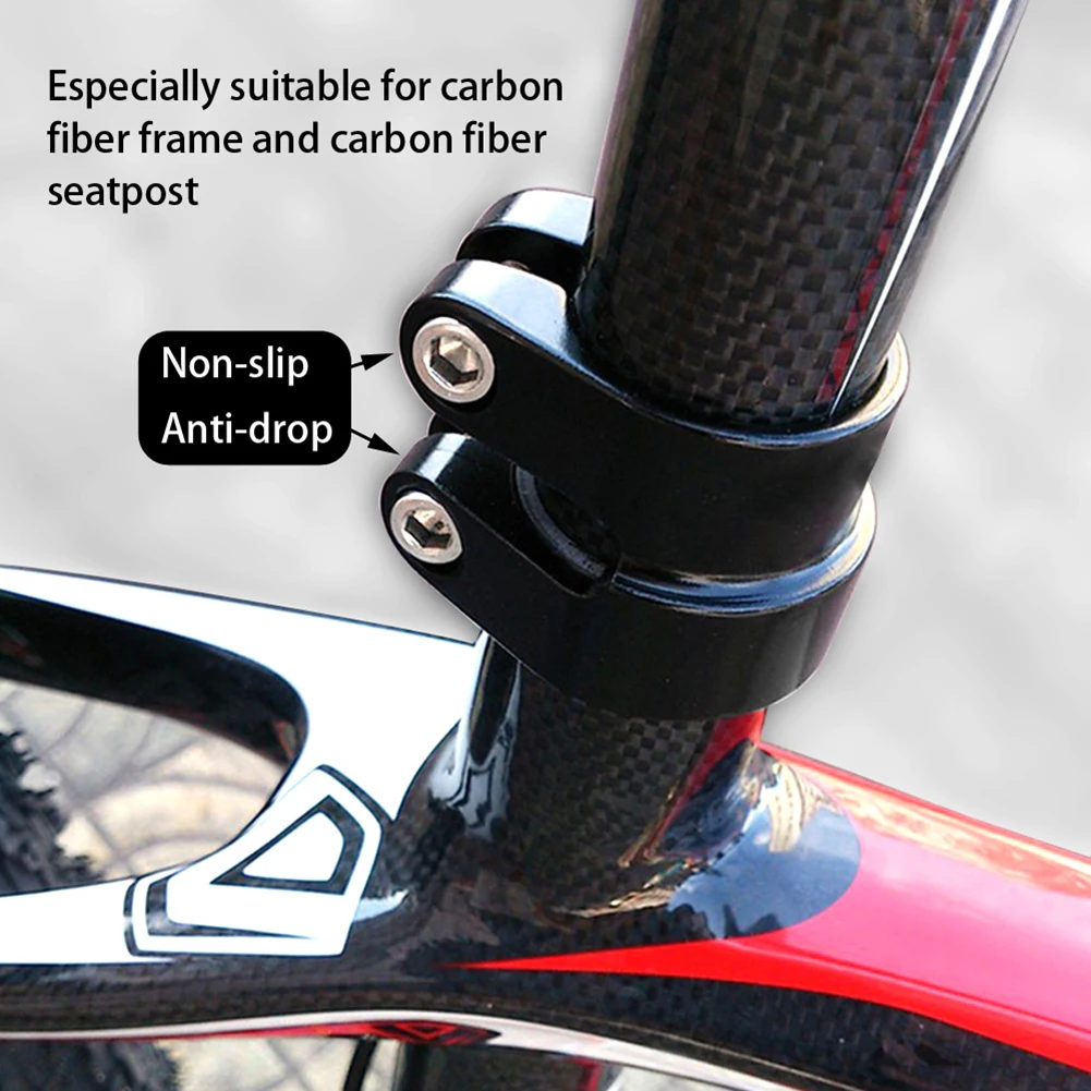 Bicycle Seatpost Clamp 31.6mm/ 34.9mm Double Layer Aluminum Alloy Ultralight Seat Post Clamp MTB Mountain Bike Post Holder Clip
Bicycle Seatpost Clamp 31.6mm/ 34.9mm Double Layer Aluminum Alloy Ultralight Seat Post Clamp MTB Mountain Bike Post Holder Clip