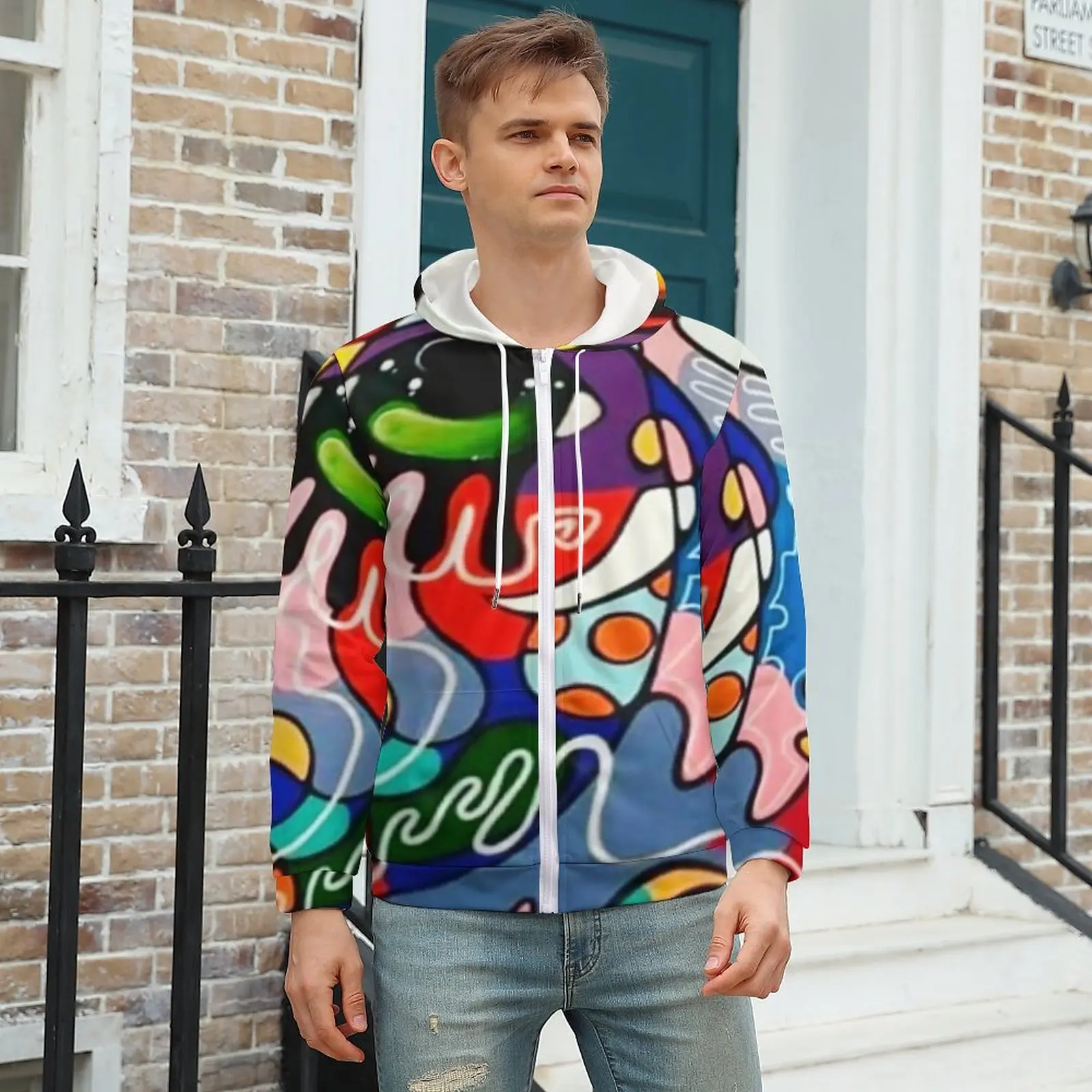 Funny Eyes Hoodies Colorful Eye Design Graffiti Autumn Polyester Hoodie Streetwear Zip Up Hoodie For Man Plus Size XXXL
Funny Eyes Hoodies Colorful Eye Design Graffiti Autumn Polyester Hoodie Streetwear Zip Up Hoodie For Man Plus Size XXXL