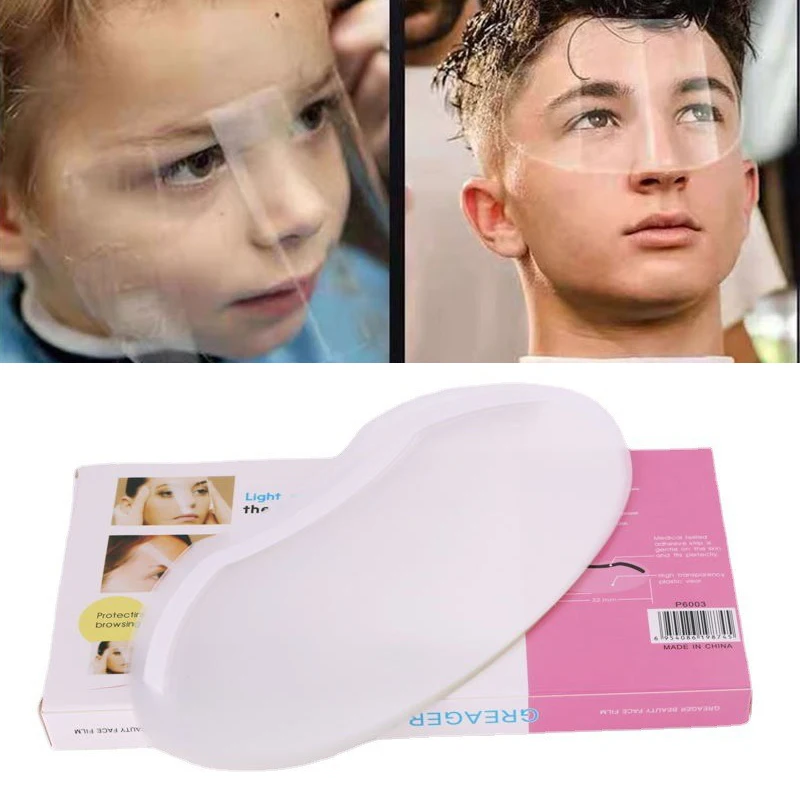 

50Pcs/Box Hair Salon Hairspray Masks Cutting Coloring Face Protecting Barber Supplies Disposable Transparent Plastic Face Shield