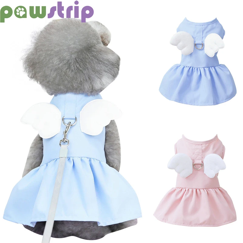 Dog Dress Cotton Breathable Pet Skirt With Traction Loop Cute Angel Wings Pet Dog Cat Summer Dress Poodle Yorkshire Clothes
Dog Dress Cotton Breathable Pet Skirt With Traction Loop Cute Angel Wings Pet Dog Cat Summer Dress Poodle Yorkshire Clothes