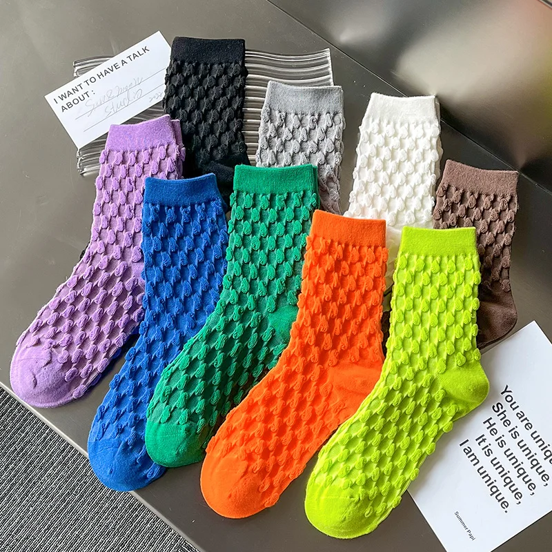 Breathable Bubble Socks Women Solid Color Girls Student Comfortable Skateboard Sock Christmas Gifts Cotton White Tube Socks
Breathable Bubble Socks Women Solid Color Girls Student Comfortable Skateboard Sock Christmas Gifts Cotton White Tube Socks