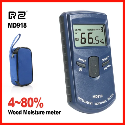 RZ измеритель влажности Высокоточный Индуктивный для дерева Лесоматериалы измеритель влажности цифровой электрический тестер MD918 измеритель влажности